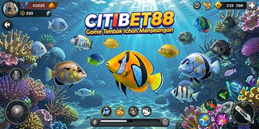 Screenshot CITIBET88 menampilkan aksi seru dalam menangkap ikan.