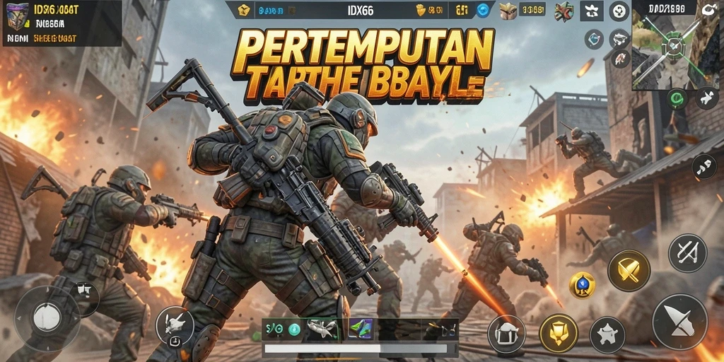Tampilan gameplay intens dan seru di IDX66 Battle Royale.