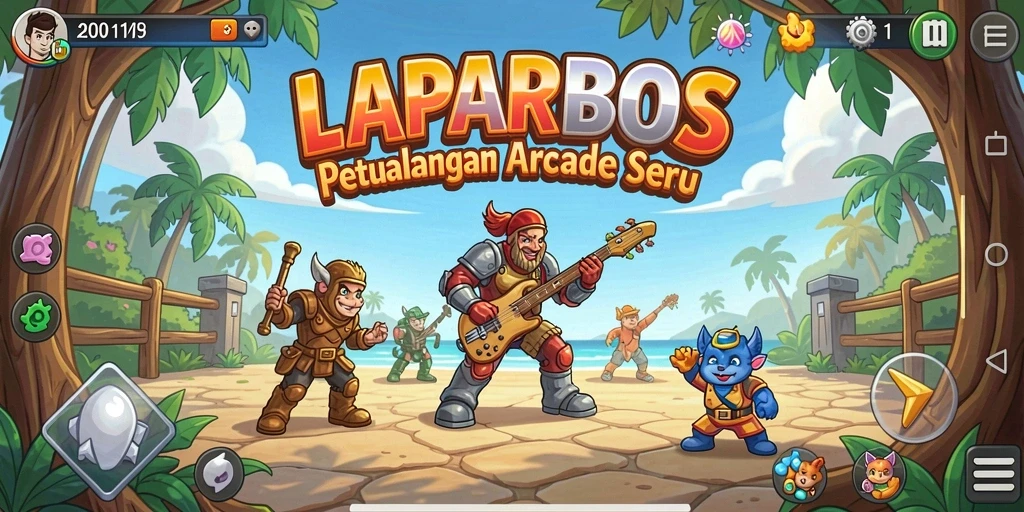 Tampilan gameplay LAPARBOS yang seru dan penuh tantangan.