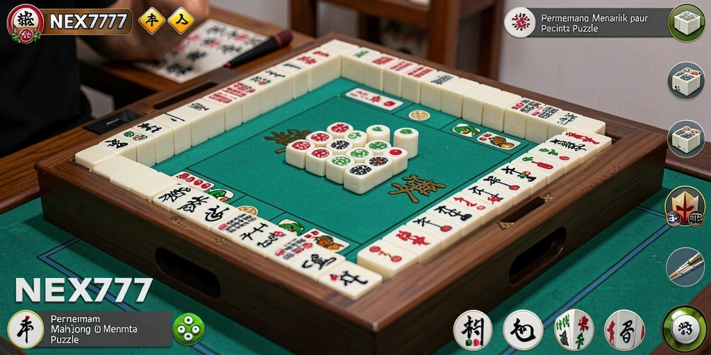 Tampilan permainan Mahjong NEX777 yang menakjubkan dan interaktif.