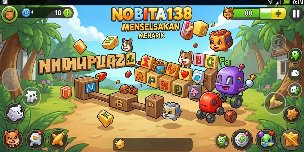 Tampilan gameplay menarik dalam NOBITA138 saat memecahkan puzzle.