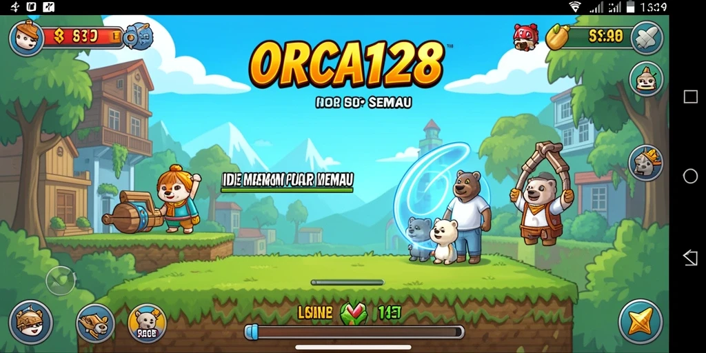 Screenshot menampilkan gameplay santai dan menarik dari ORCA128.