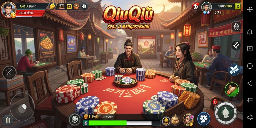Tampilan gameplay seru dari game QiuQiu V21.
